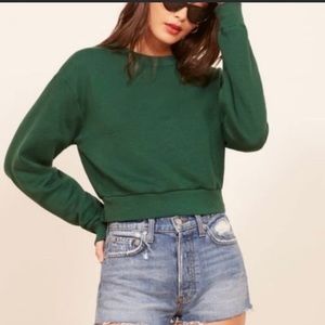 Reformation Jeans Hunter Green Sweatshirt
